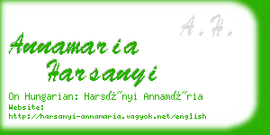 annamaria harsanyi business card